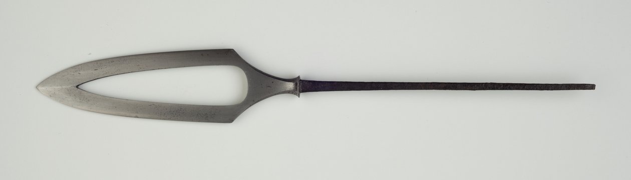 Yanone (hrot šípu) plochého typu (hirane) s děrovaným designem (ocel) od Japanese School