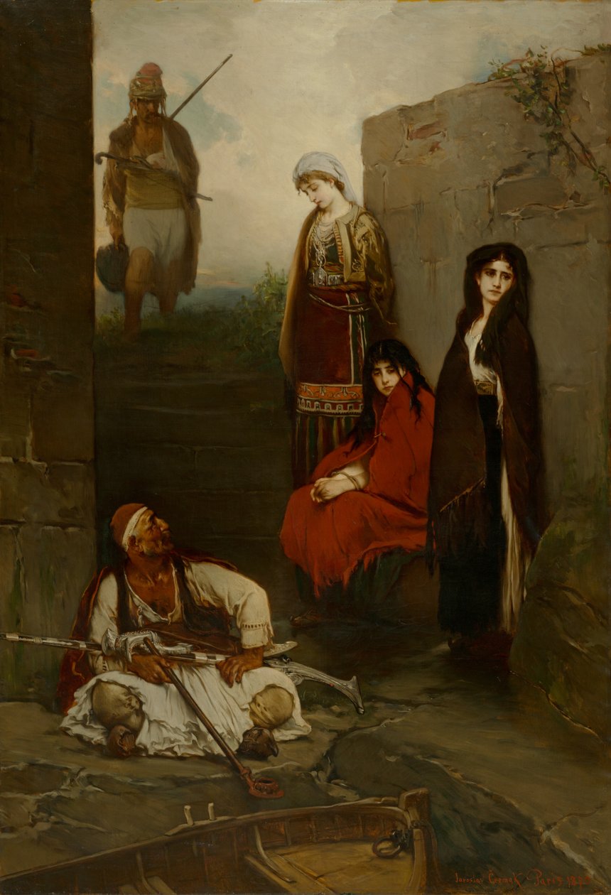 Captives (Zajaté černohorské ženy), 1870 od Jaroslav Cermak
