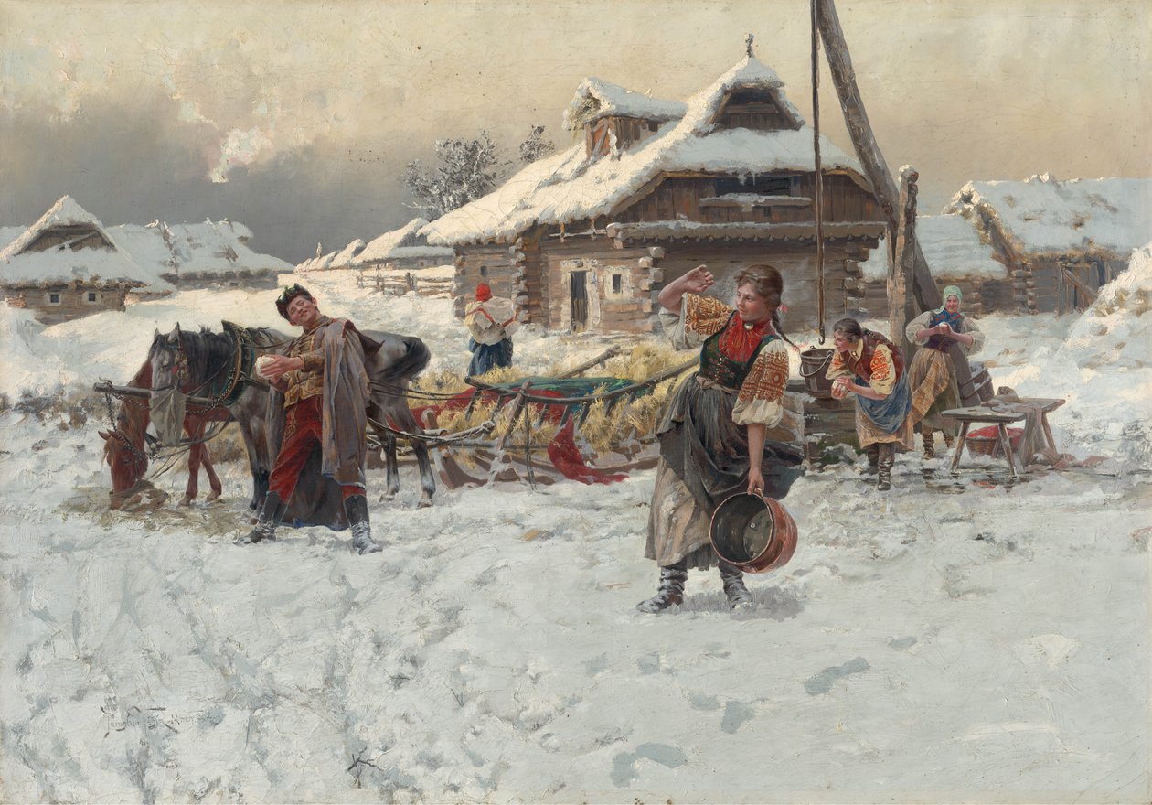 Házení sněhových koulí, 1892. od Jaroslav Veshin