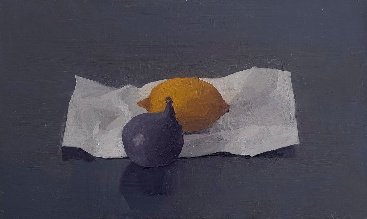 Fík a citron, 2016 (olej na lipovém dřevě) od Jason Line