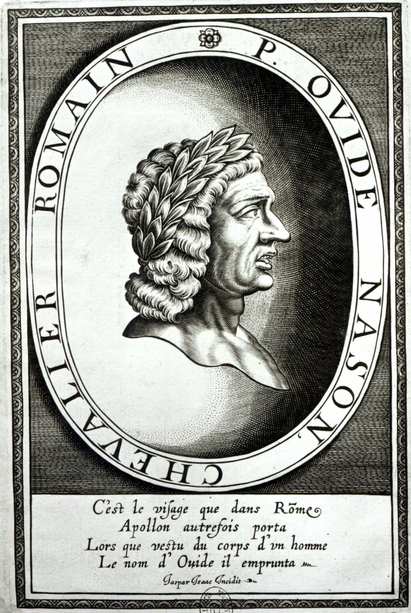 Portrét Ovidia (Publius Ividius Naso) (43 př. nl-17 n. l.) od Jaspar de Isaac