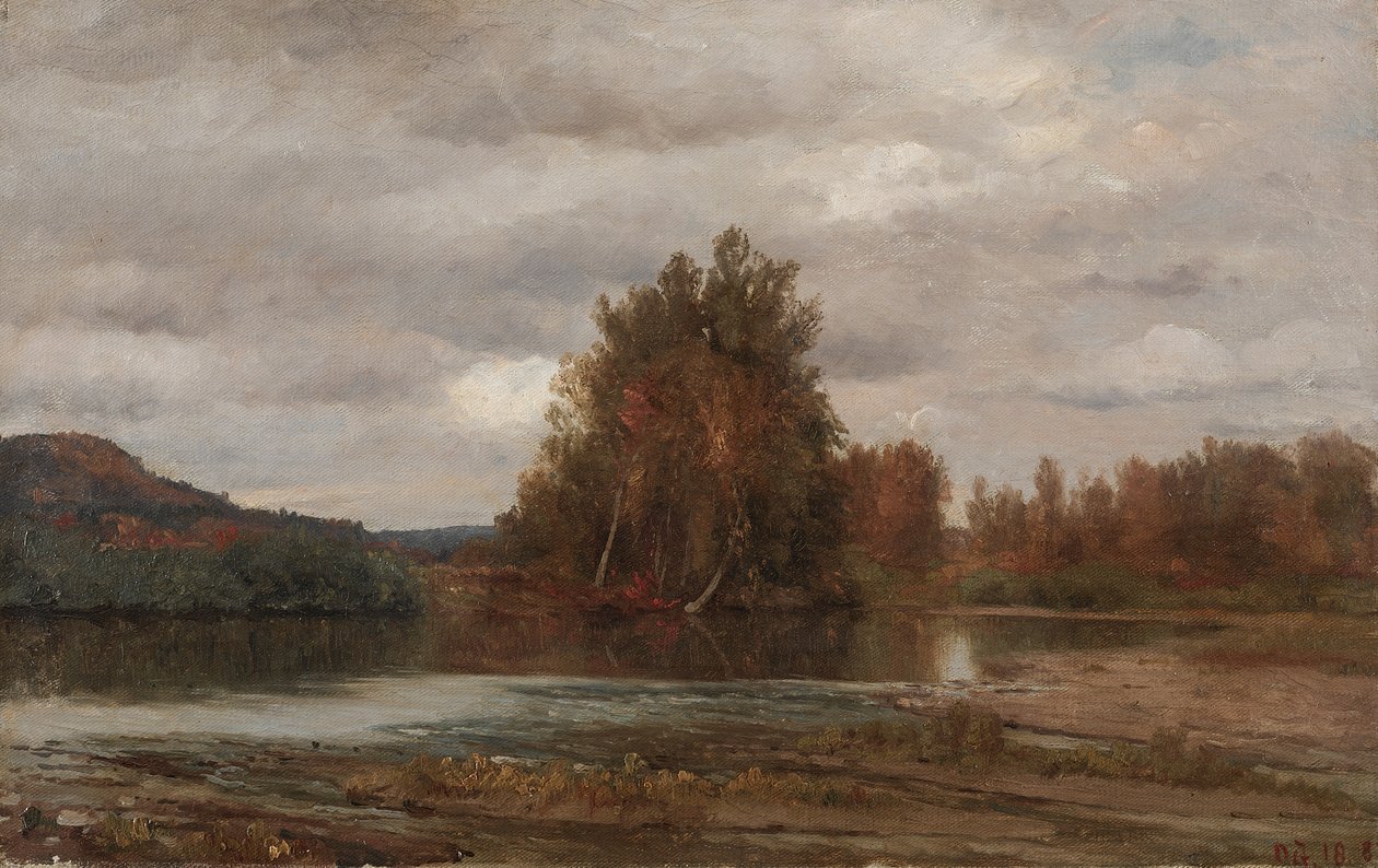 Šedý den na Ezopu od Jasper F. Cropsey