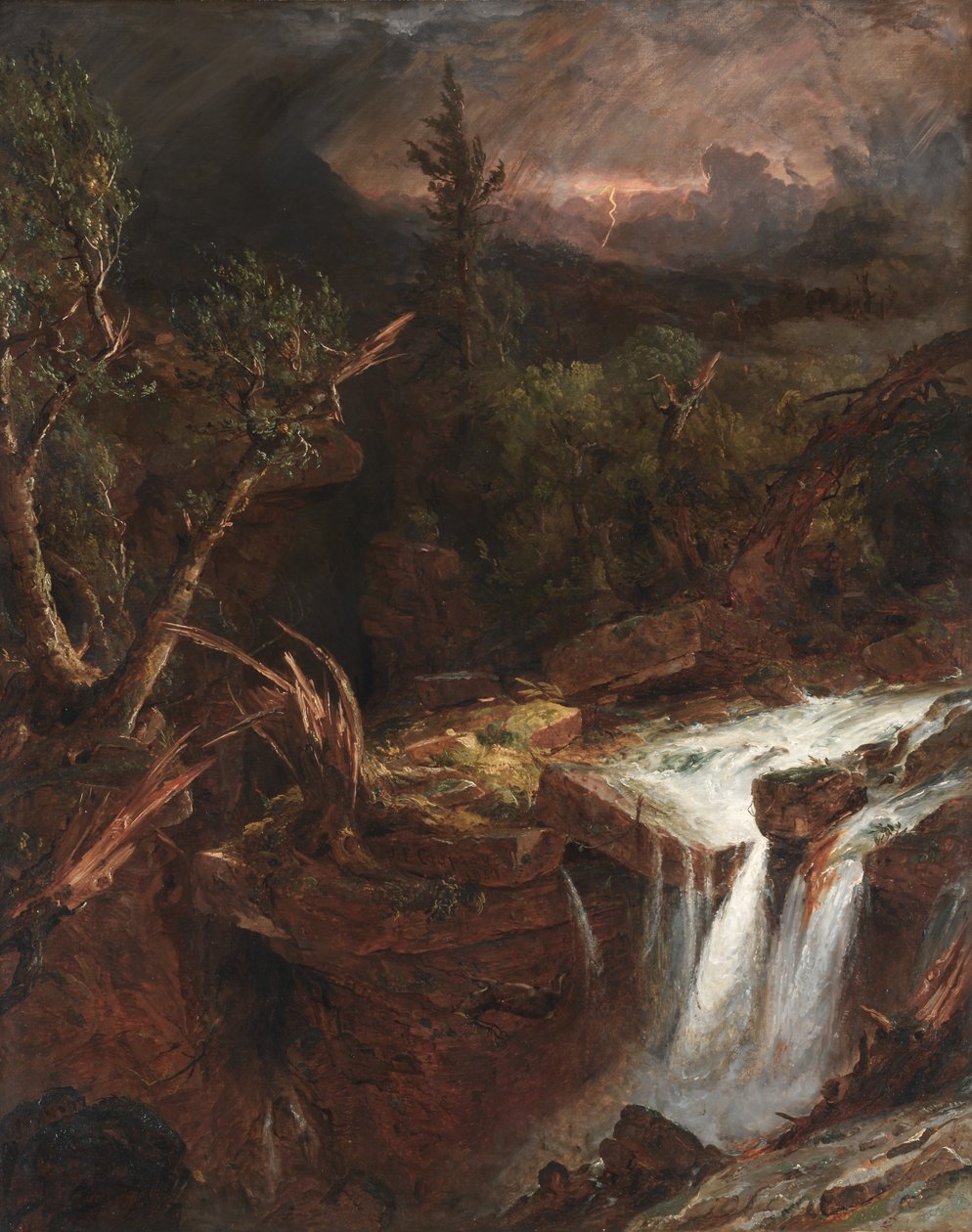 Hřebíček - Bouřková scéna v Catskill Mountains od Jasper F. Cropsey
