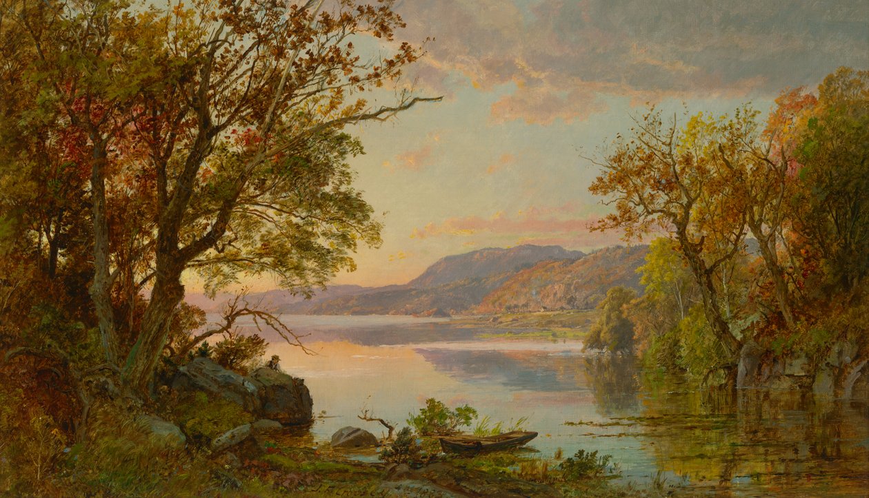 Pohled na Greenwoodské jezero od Jasper Francis Cropsey