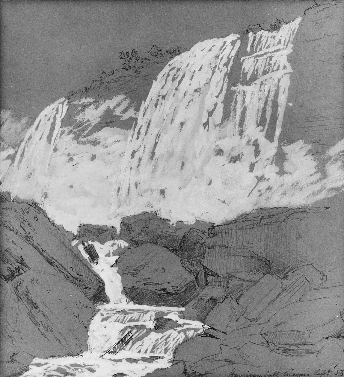 Americké vodopády, Niagara, kolem roku 1855 od Jasper Francis Cropsey