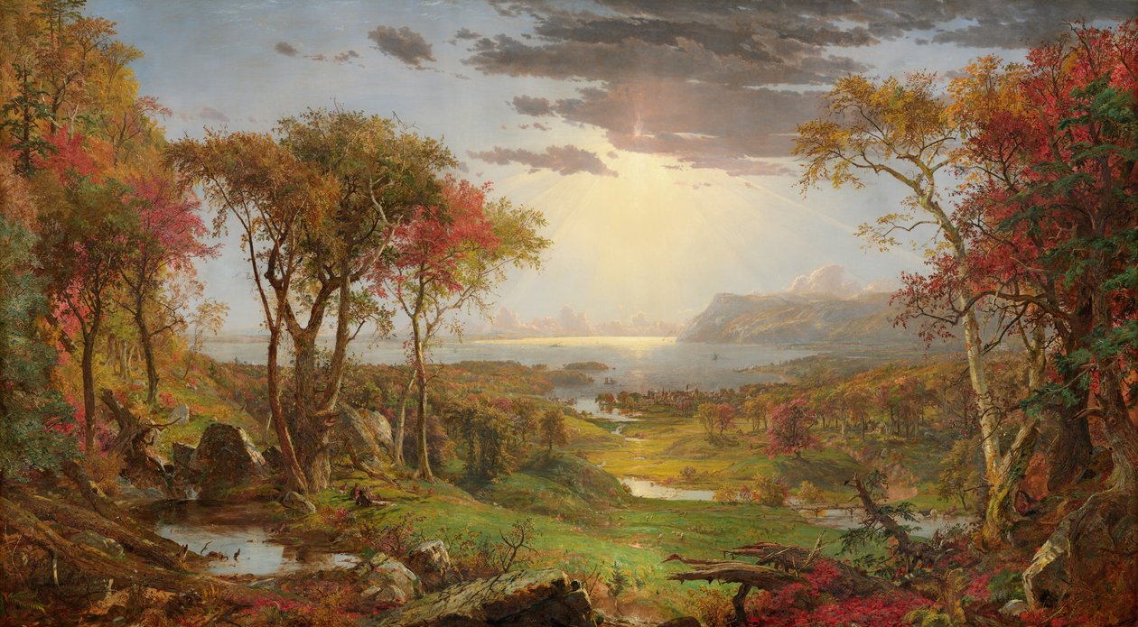 Podzim – Na řece Hudson od Jasper Francis Cropsey