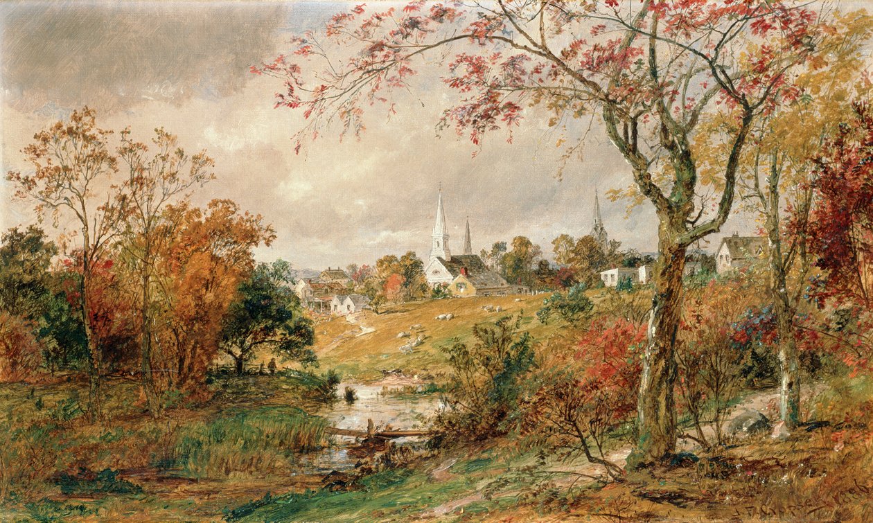 Podzimní krajina, Saugerties, 1886 od Jasper Francis Cropsey