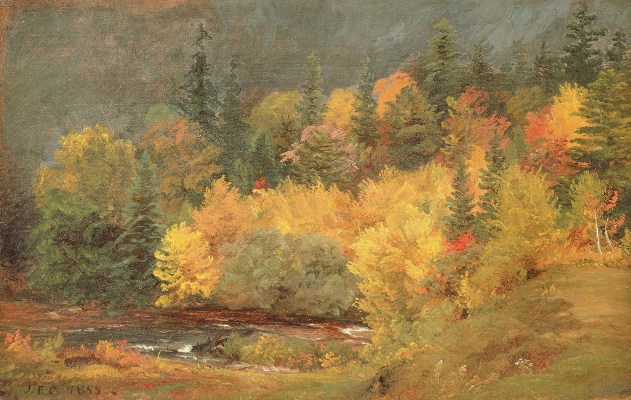 Podzim u potoka, 1855 od Jasper Francis Cropsey