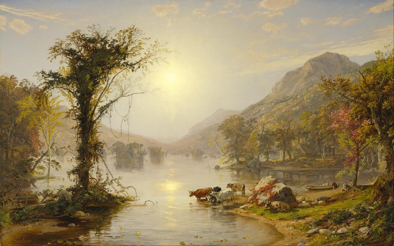 Podzim na jezeře Greenwood od Jasper Francis Cropsey