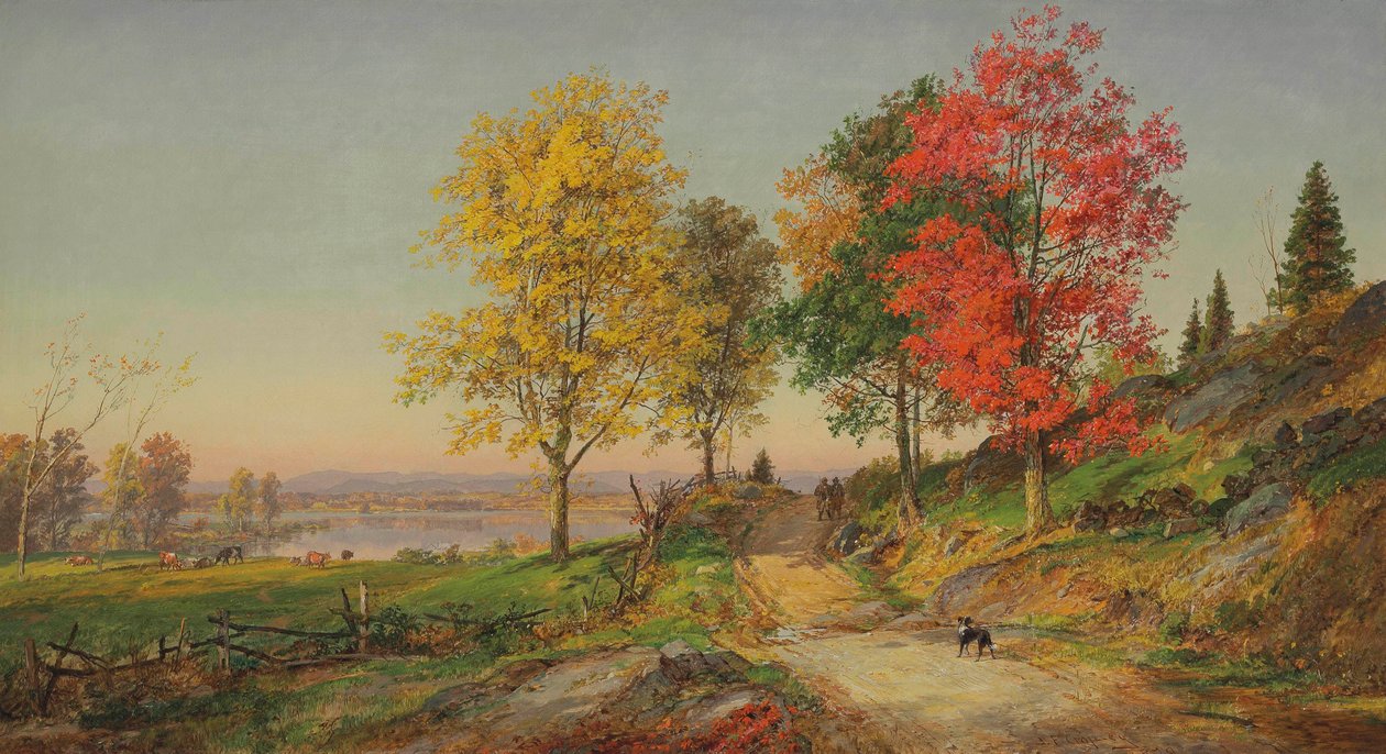 Jezero Greenwood Lake od Jasper Francis Cropsey
