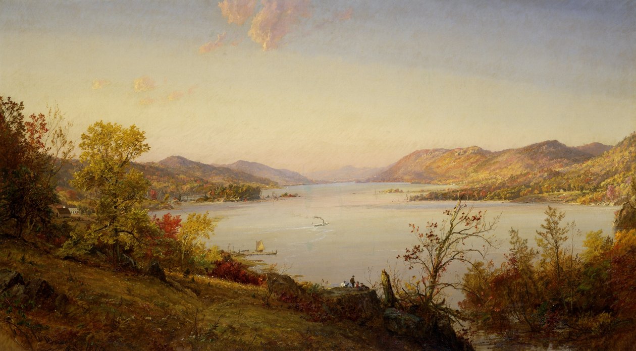 Jezero Greenwood Lake od Jasper Francis Cropsey