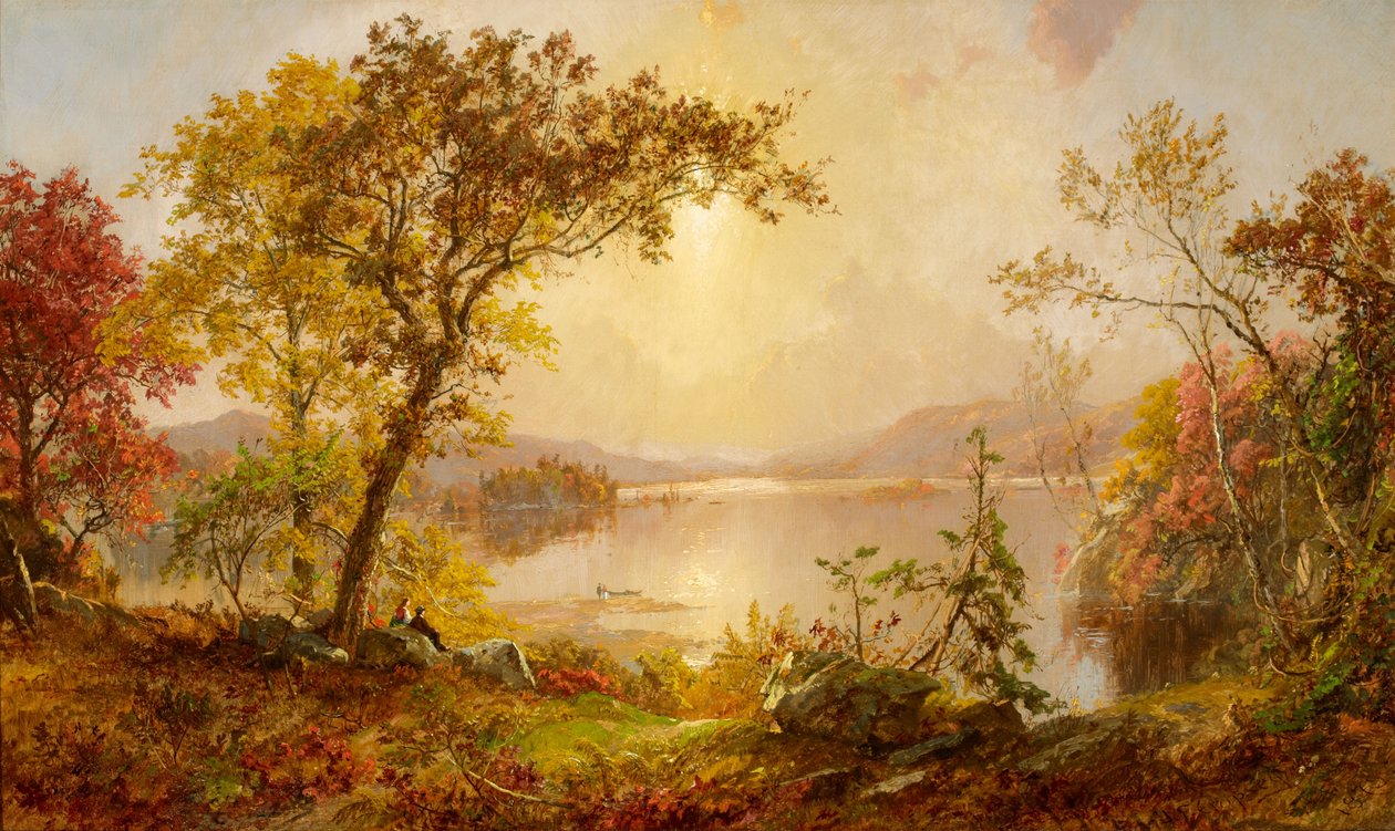 Greenwood Lake, Podzim na Hudsonu od Jasper Francis Cropsey