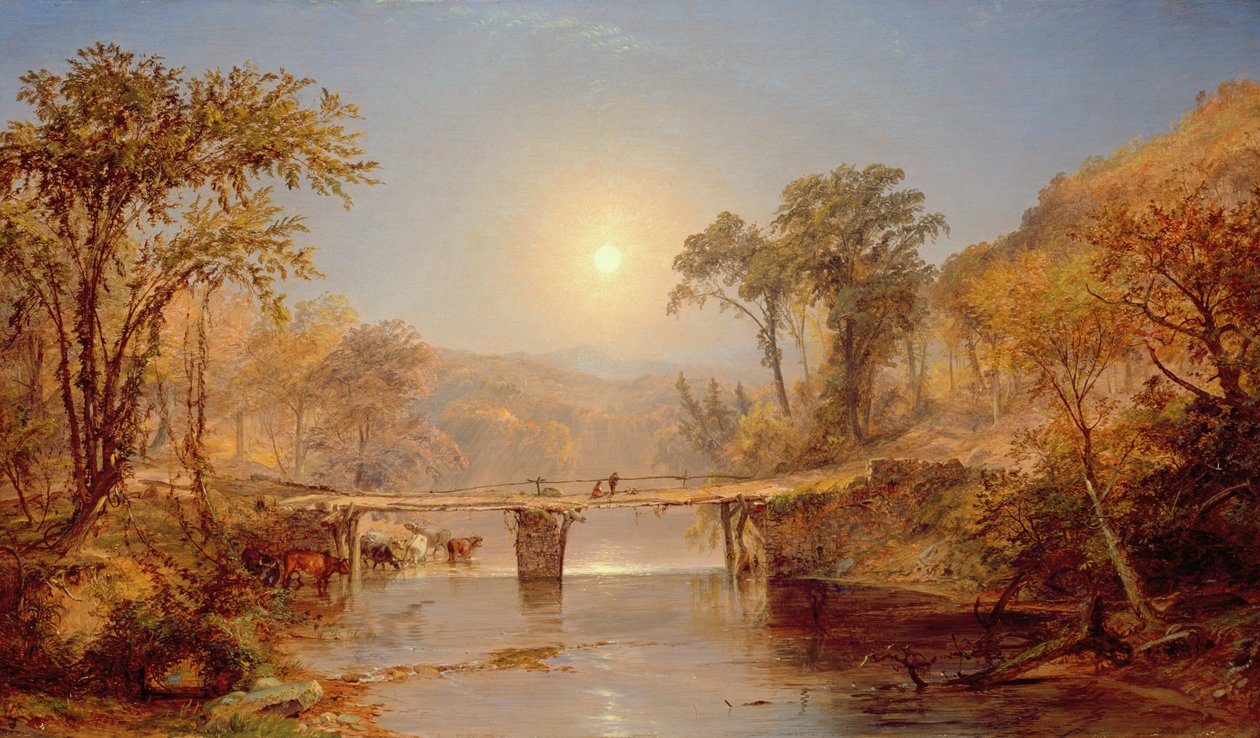 Indiánské léto na řece Delaware, 1882 od Jasper Francis Cropsey