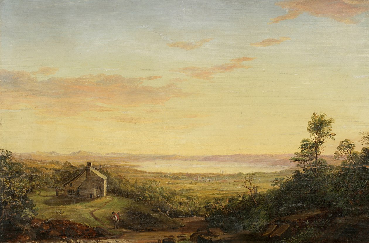 Krajina, Horní Hudson od Jasper Francis Cropsey