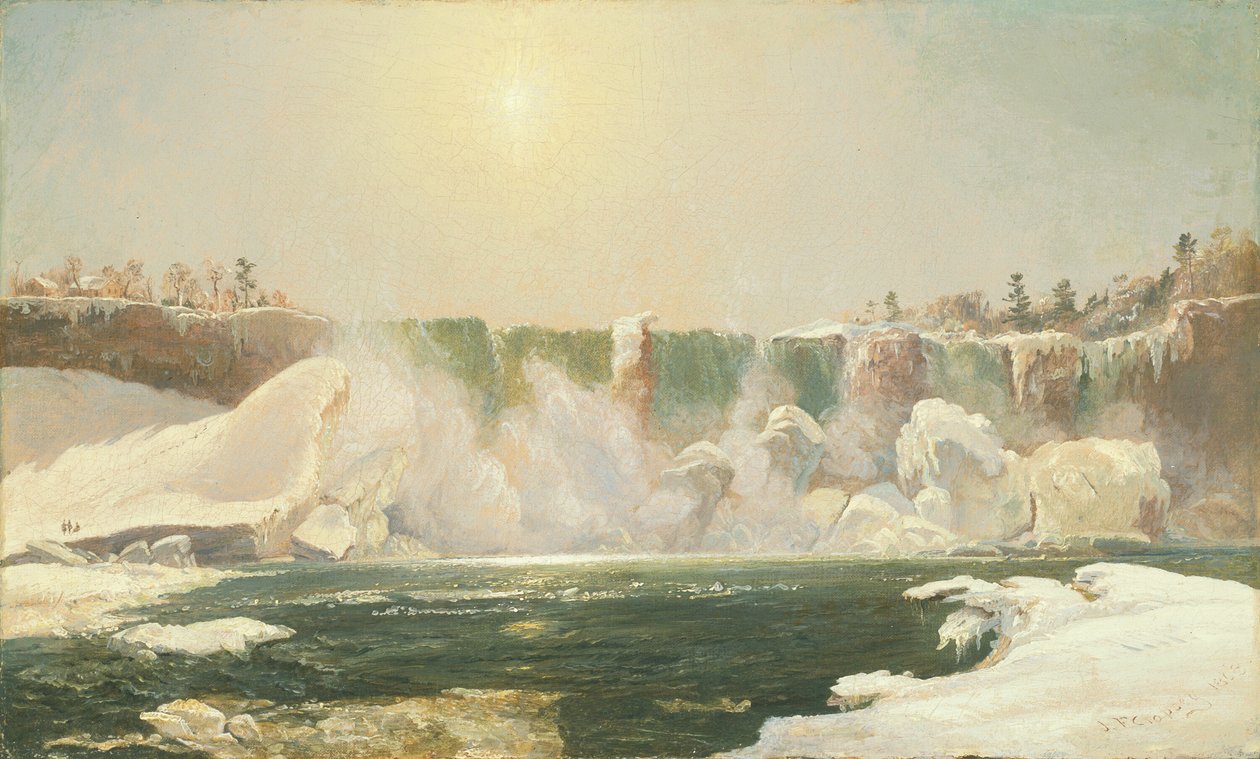 Niagarské vodopády v zimě od Jasper Francis Cropsey