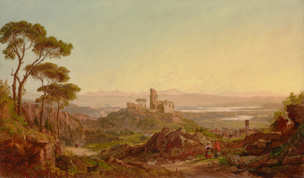 Zřícenina v Narni, Itálie 1875 (olej na plátně) od Jasper Francis Cropsey