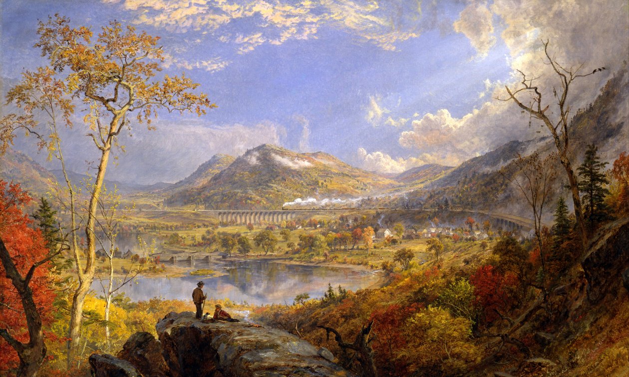 Viadukt Starrucca, Pensylvánie od Jasper Francis Cropsey