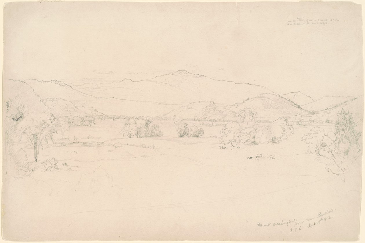 Studie na "Výhled na Mt. Washington" od Jasper Francis Cropsey