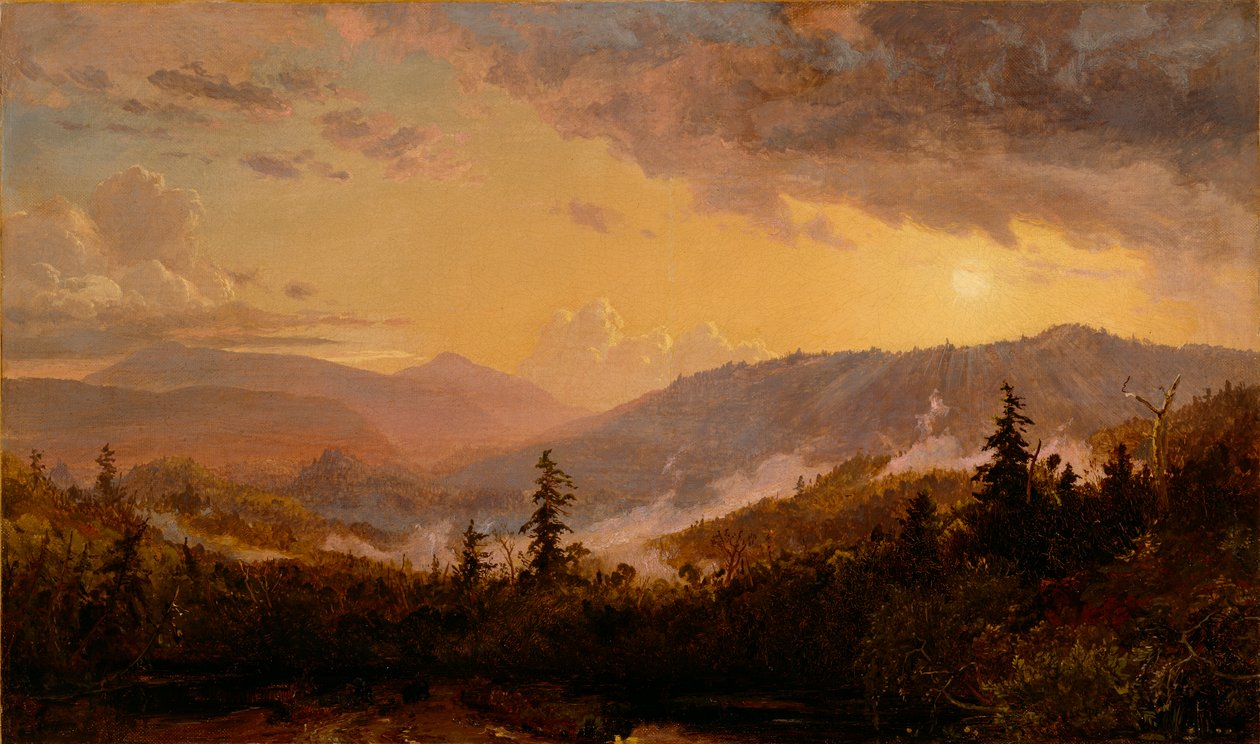 Západ slunce po bouři v Catskill Mountains, c.1860 od Jasper Francis Cropsey