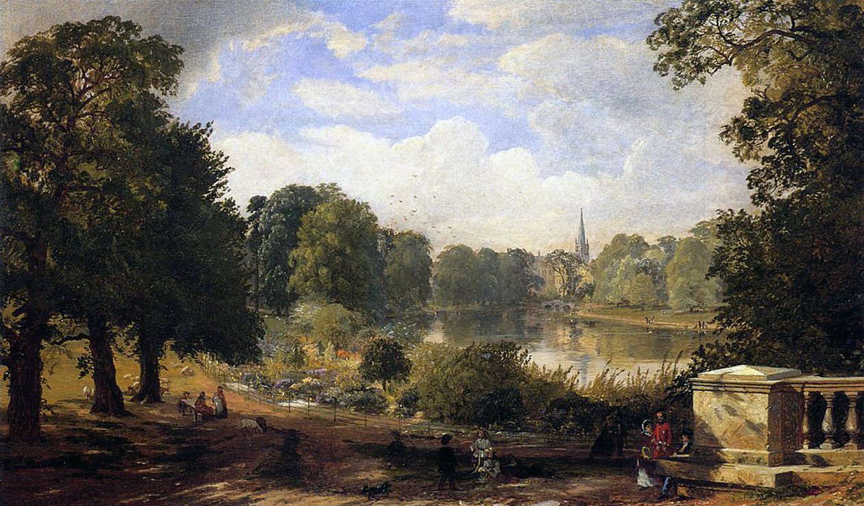 The Serpentine, Hyde Park, Londýn, 1858 od Jasper Francis Cropsey
