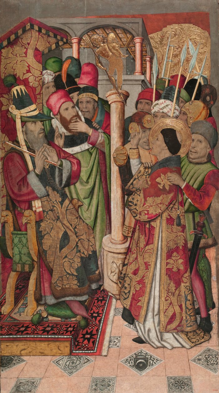 Svatý Vincenc před Dacianem od Jaume Huguet