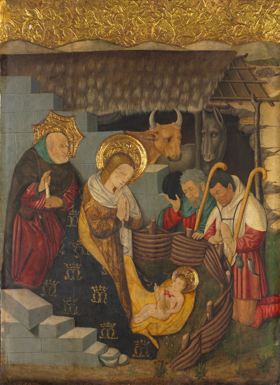 Narození Páně, asi 1457 (olej, tempera a zlato na dřevěné desce) od Jaume Ferrer