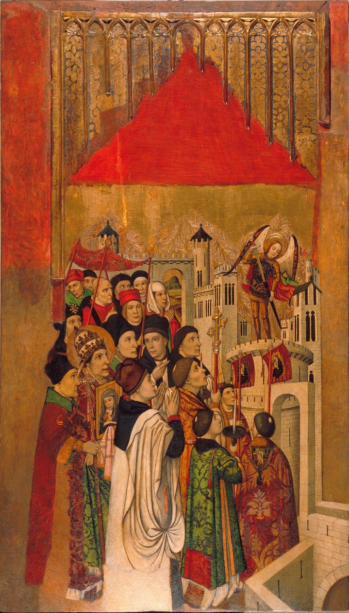 Zjevení svatého Michaela na zámku Saint Ange od Jaume Huguet