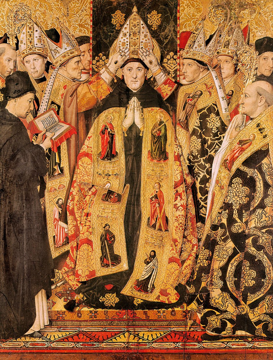 "" Zasvěcení sv. Augustina z Hrocha "" Oltářní obraz sv. Augustina. Detrempe na dřevě od Jaume Hugueta (1415-1492). 1466-1475. Z kostela svatého Augustina v Barceloně. od Jaume Huguet