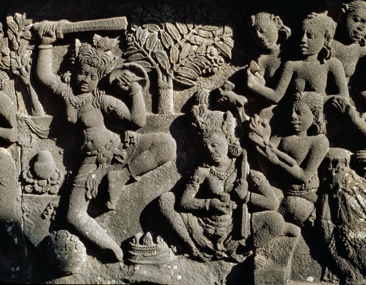 Úleva z hinduistického chrámu od Javanese School