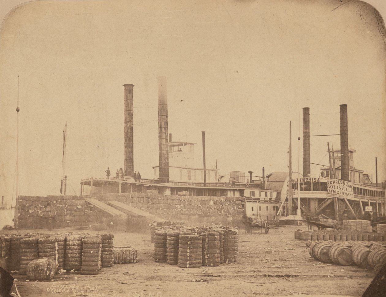 Parník Magnolia v přístavu New Orleans, 1858-1861 (foto) od Jay Dearborn Edwards