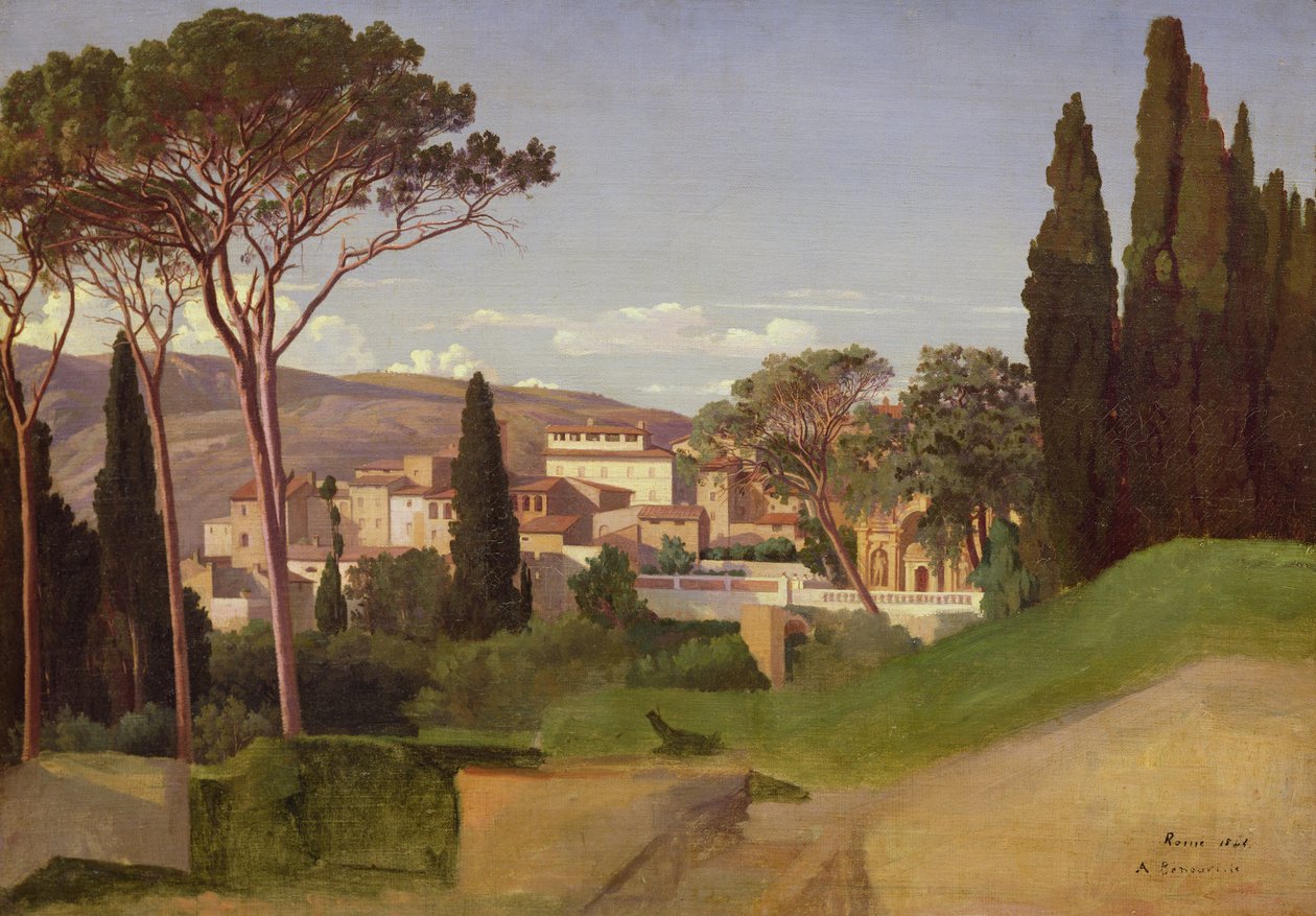 Pohled na římskou vilu, 1844 od Jean Achille Benouville