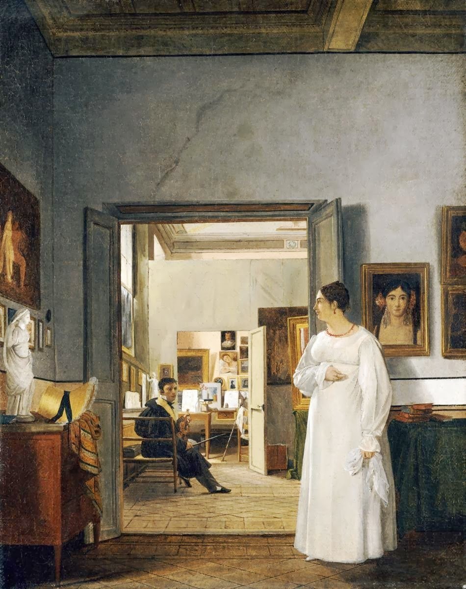Studio Ingres v Římě od Jean Alaux