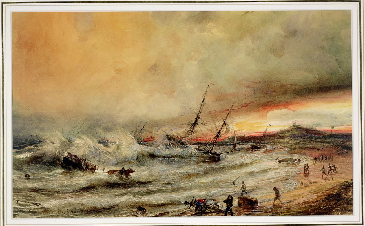 Ztroskotání, 1832 od Jean Antoine Theodore Gudin