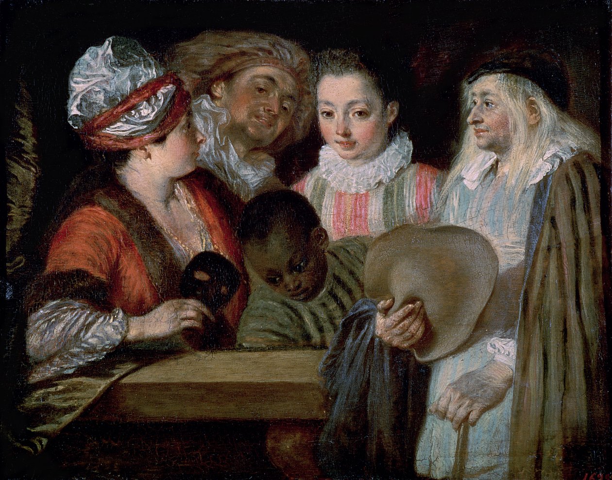 Herci z Theatre Francais, cca 1714-15 od Jean Antoine Watteau
