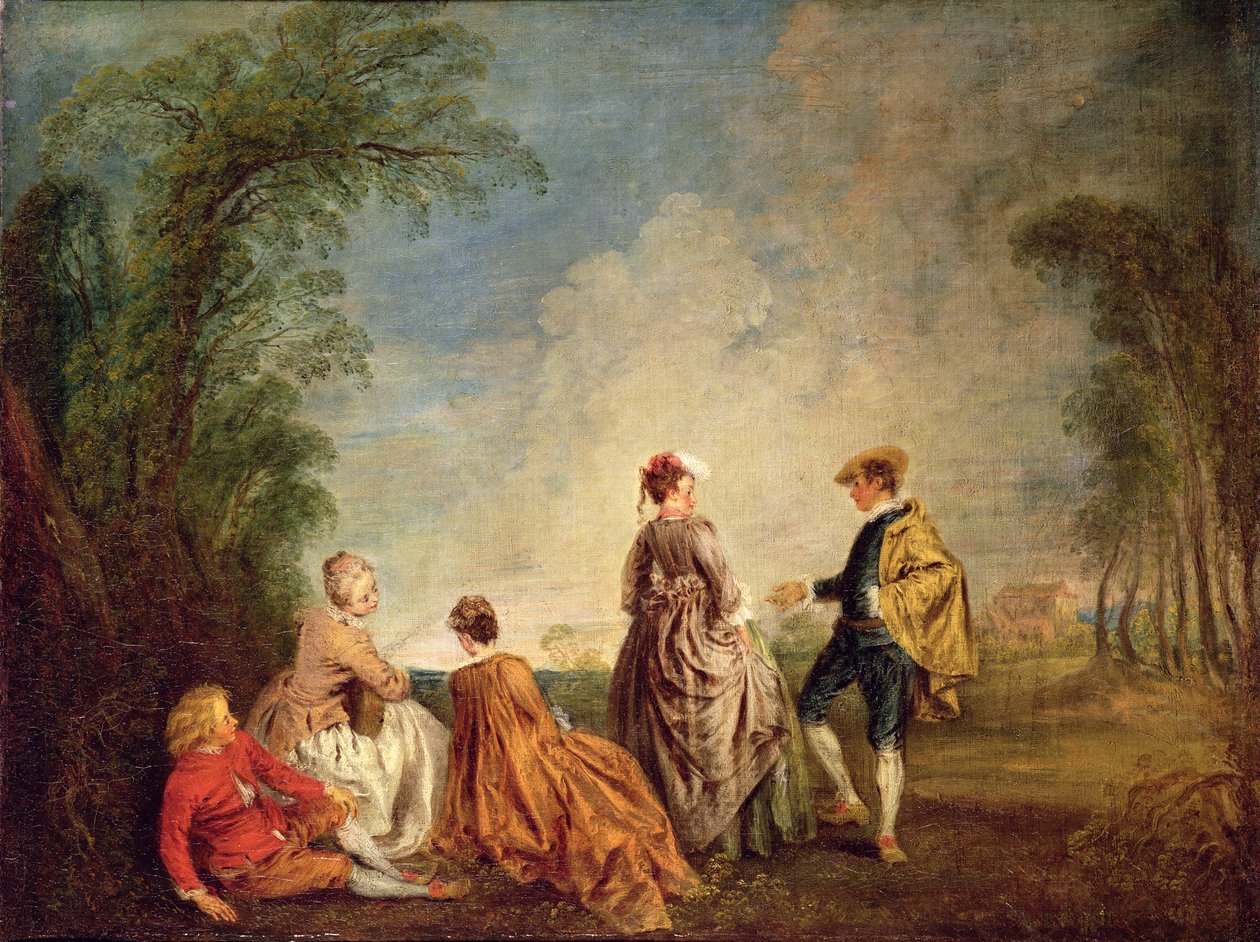 Trapný návrh, 1715-16 od Jean Antoine Watteau