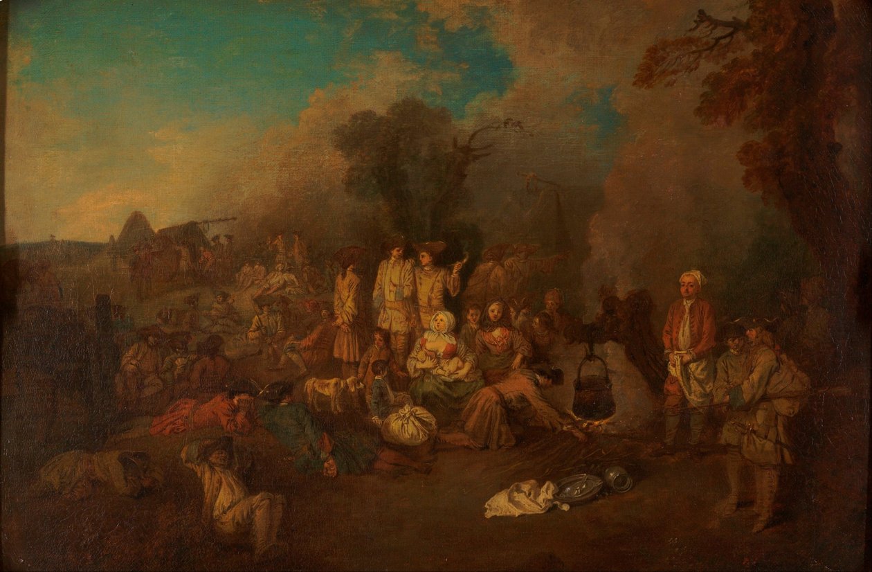 Bivak od Jean Antoine Watteau