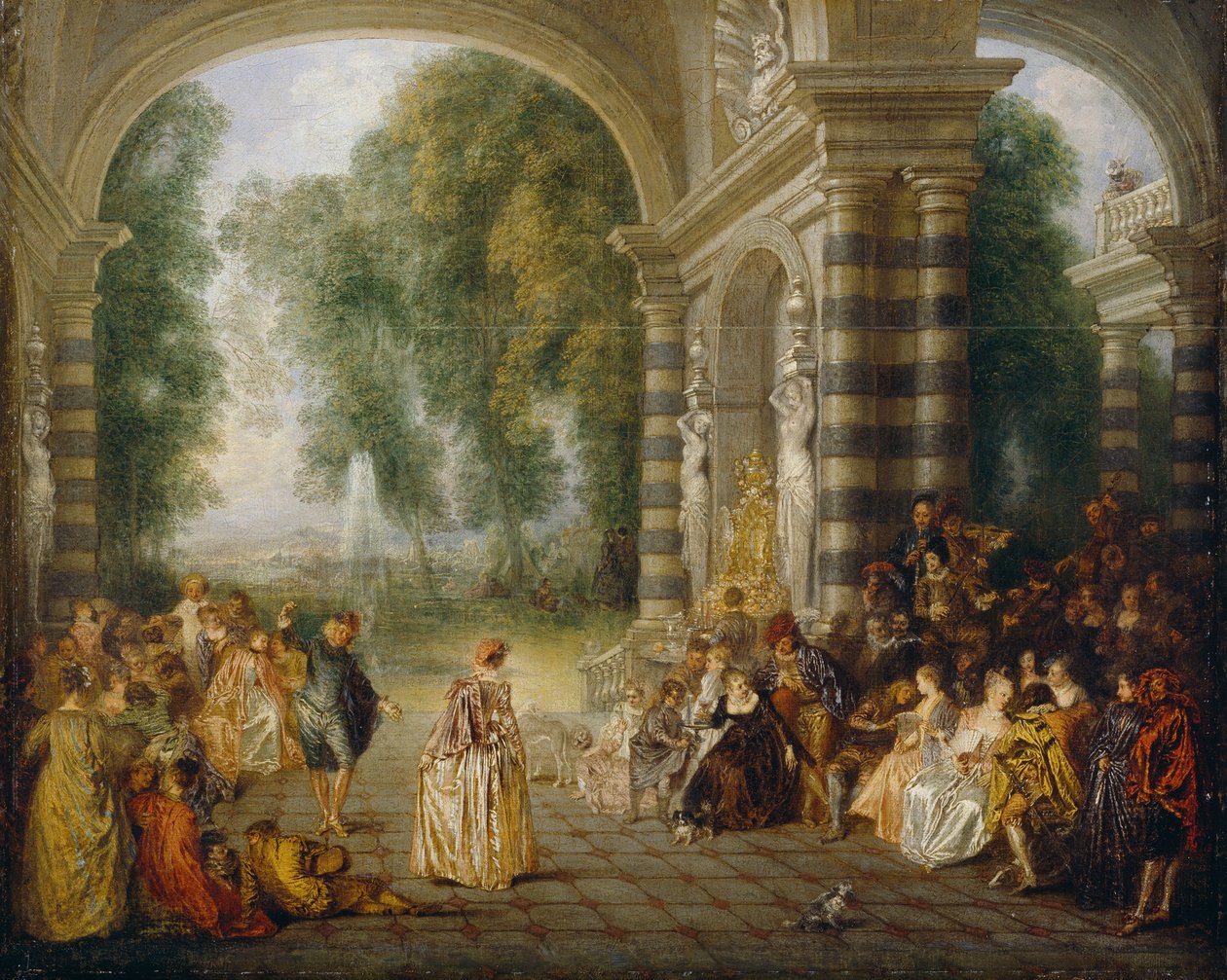 Potěšení z plesu od Jean Antoine Watteau