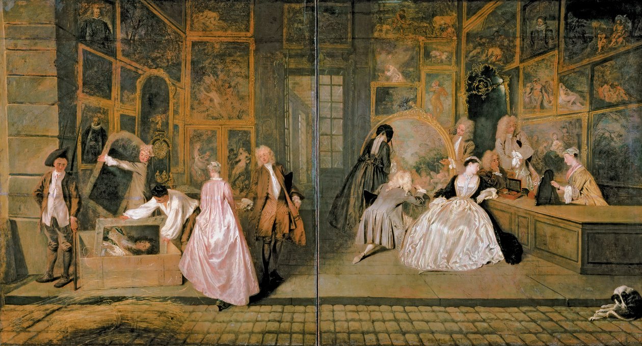 Značka Gersaint Shop, 1721 od Jean Antoine Watteau