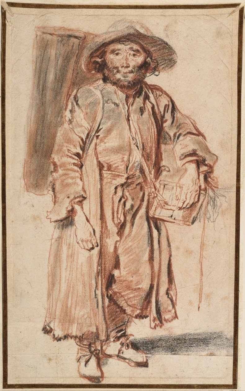 Starý Savoyard od Jean Antoine Watteau