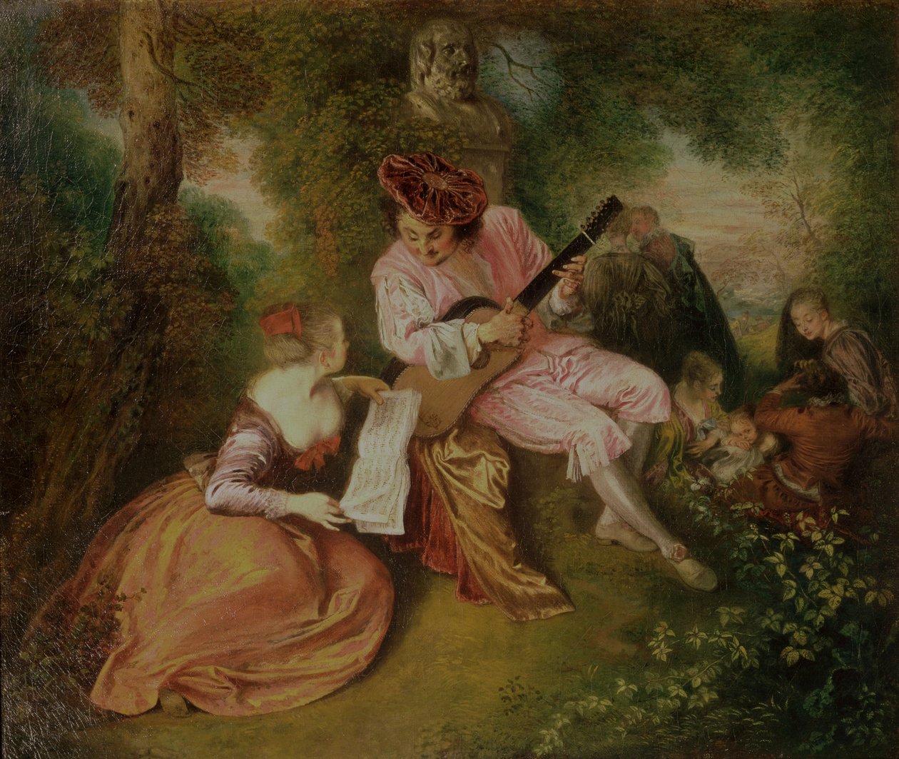 Stupnice lásky, 1715-18 od Jean Antoine Watteau