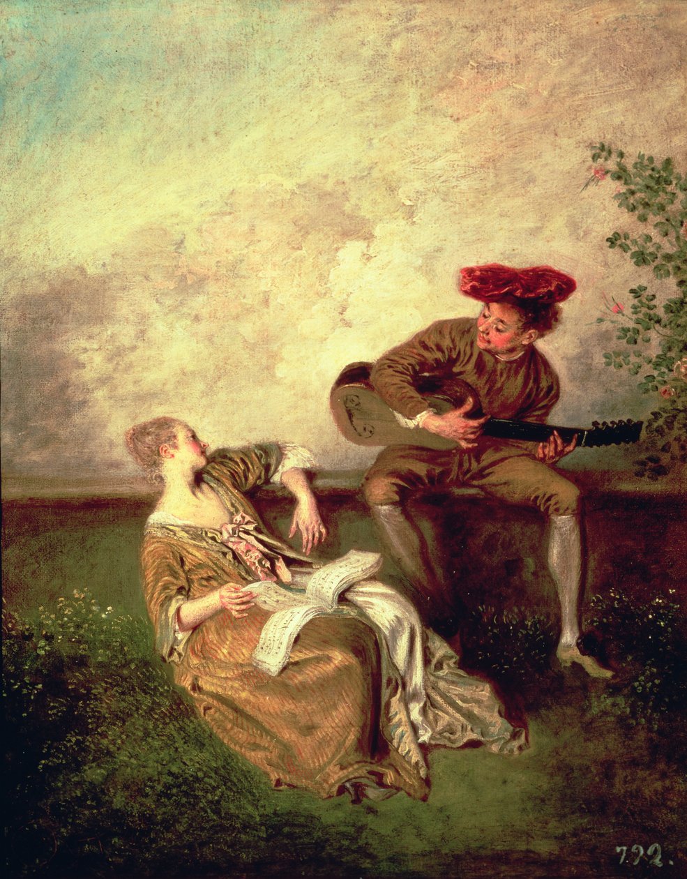 Lekce zpěvu od Jean Antoine Watteau
