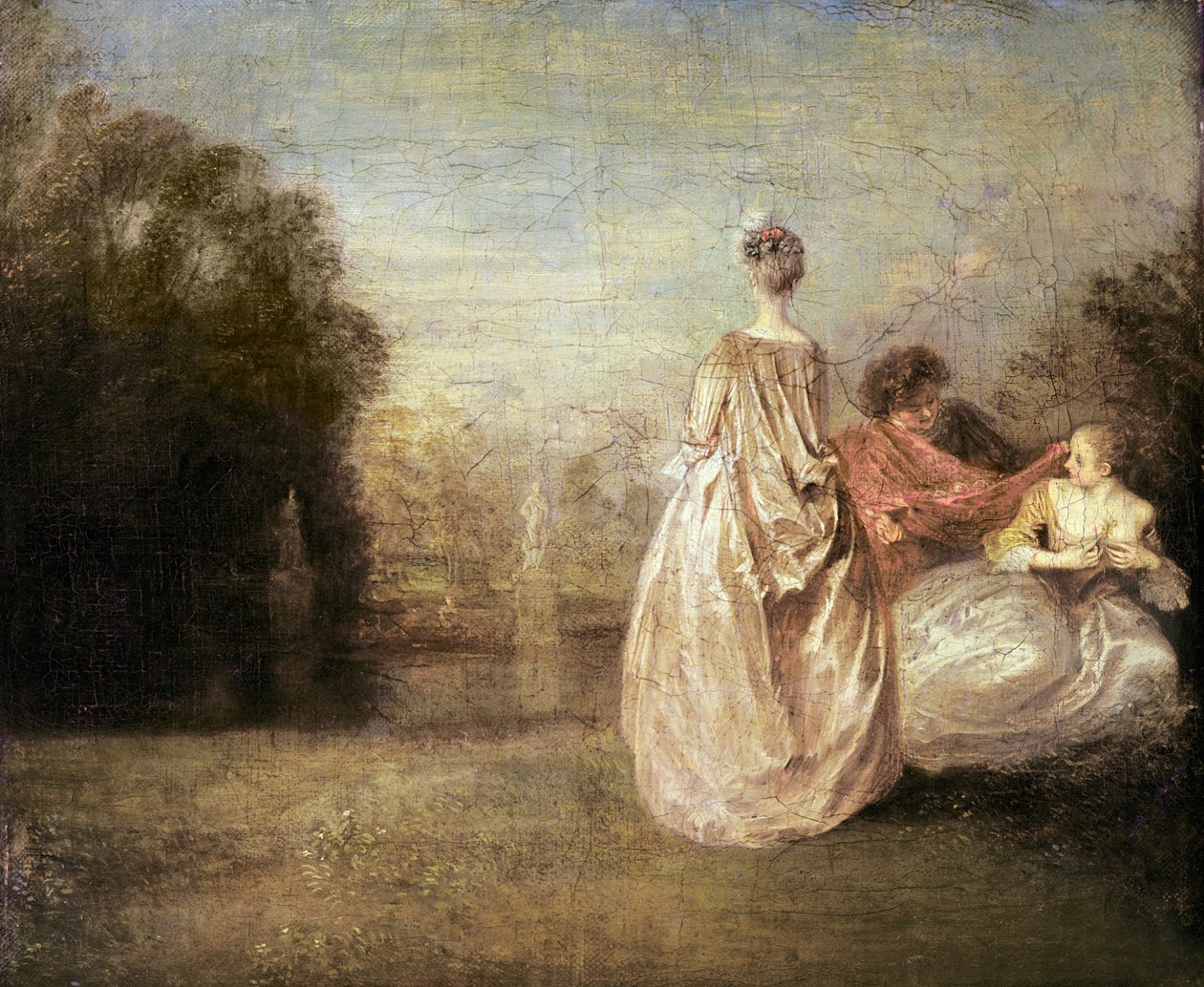 Dva bratranci, 1716-20 od Jean Antoine Watteau