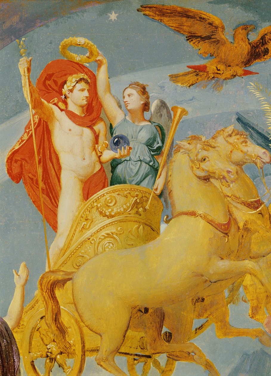 Apoteóza Napoleona I., detail Napoleonova vozu, 1853 od Jean Auguste Dominique Ingres