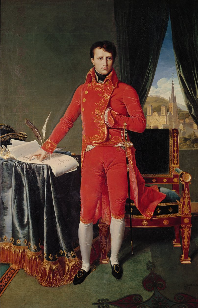 Bonaparte jako první konzul, 1804 od Jean Auguste Dominique Ingres
