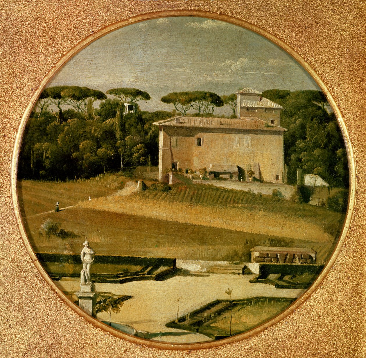 "Casino of Raphael" v zahradách Villa Borghese, Řím, 1807 od Jean Auguste Dominique Ingres