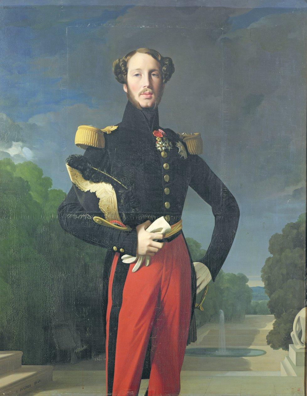 Ferdinand-Philippe (1810-42) vévoda z Orleansu v parku v Saint-Cloud, 1843 od Jean Auguste Dominique Ingres