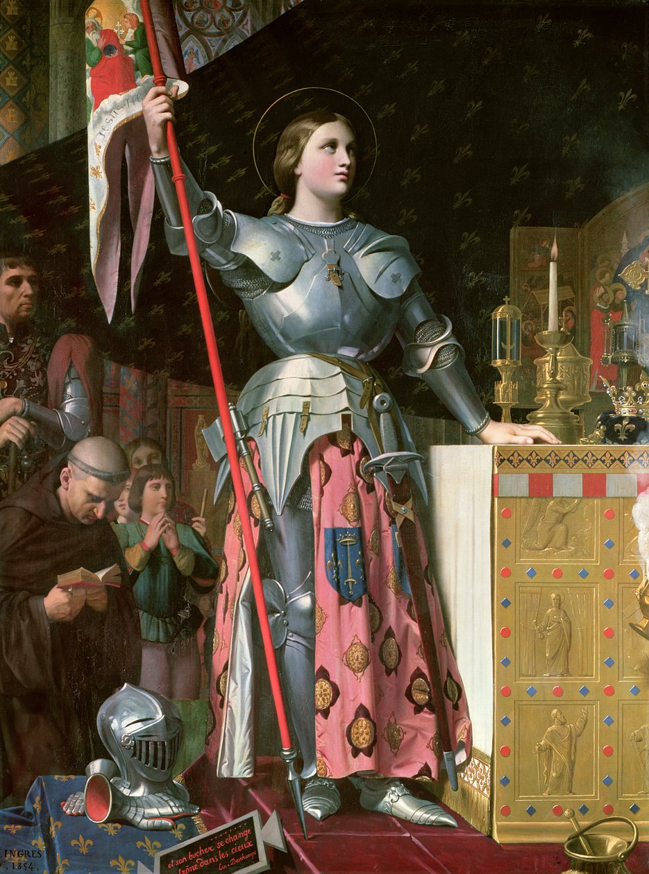 Johanka z Arku (1412-31) při korunovaci krále Karla VII. (1403-61) 17. července 1429, 1854 od Jean Auguste Dominique Ingres