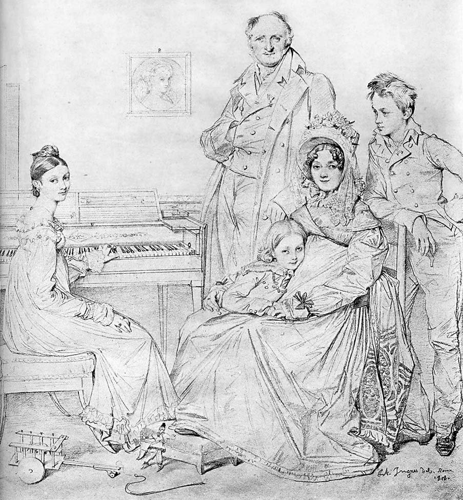 Rodina Stamaty od Jean Auguste Dominique Ingres