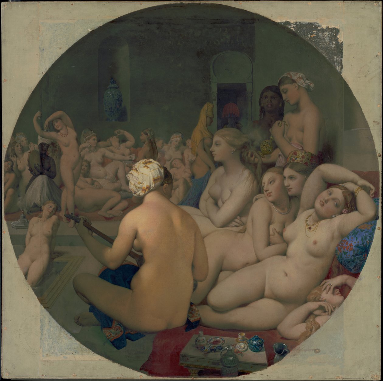 Turecké lázně od Jean Auguste Dominique Ingres