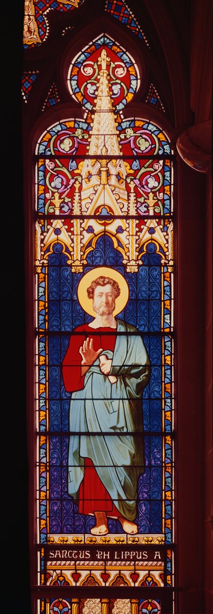 Louis-Philippe (1773-1850) jako St. Philip, Sevres Workshop (vitráže) od Jean Auguste Dominique Ingres